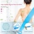 billige Personlig beskyttelse-silikon ryggskrubber for dusj.oppgrader kroppsbørste for menn/kvinner eksfolierende lang dobbeltside ryggskrubber dusjbørste dyp ren spamassasje hudpleie