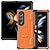 Недорогие Чехлы для Samsung-телефон Кейс для Назначение SSamsung Galaxy Z Fold 5 Z Fold 4 Z Fold 3 Чехол Флип Поддержка беспроводной зарядки Откидная подножка Однотонный броня ТПУ ПК