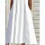 cheap Midi Dresses-Women&#039;s Casual Dress Plain Shift Dress A Line Dress Crew Neck Lace Pocket Midi Dress Cold Shoulder Outdoor Daily Fashion Elegant Loose Fit Short Sleeve White Summer Spring S M L XL XXL