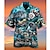 billige herrelejrskjorter-Herre Skjorte Hawaii skjorte Lejrskjorte Grafisk skjorte Aloha skjorte Motorcykel Aftæpning Rød Navyblå Blå Grøn 3D-udskrivning udendørs Gade Kortærmet Knap ned Tøj Hawaiiansk Designer Afslappet