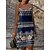 cheap Casual Dresses-Women&#039;s Two Piece Dress Set Outdoor Daily Casual Dress Shift Dress Print Vintage Casual Strap Midi Dress Floral Tribal Sleeveless Loose Fit Black Blue Summer Spring S M L XL XXL