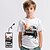 billige specialtilpasset baby- og børnetøj-Drenge T-shirt Kortærmet T-shirt Grafisk Farveblok 3D Print Aktiv Sport Gade Polyester Rayon Børn 3-12 år 3D-printet grafik Skjorte