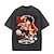 ieftine Hanorace &amp; Tricouri Cosplay-One Piece Monkey D. Luffy Tricou Tricou supradimensionat spalat cu acid Imprimeu Grafică Pentru Pentru cupluri Bărbați Pentru femei Adulți Spălare acidă Casul / Zilnic