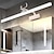 billiga Vanitylampor-sminkbelysning enkel 7,5&quot; ip20 spegel framljus järn akryl svart hushållsmode infällbart badrum anti-dim toalettbord led spegel skåp lampa badlampor