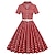 olcso Történelmi és vintage jelmezek-50-es évek egy vonalas ruha retro vintage 1950-es évek koktélruha napi ruha parti jelmez flare ruha női jelmez vintage cosplay party / estélyi ruha