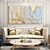 levne Abstraktní malby-ruční plátno olejomalba abstraktní zlatá fólie tlustá textura cuadros linie malby výzdoba obývací pokoj velké domácí obrázky