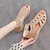 halpa Naisten sandaalit-naisten kiila sandaalit gladiaattorisandaalit roomalaiset sandaalit kimaltelevat sandaalit rantakesä peep toe tyylikäs klassinen rento vetoketju samppanja musta