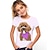 preiswerte 3D-T-Shirts für Mädchen-kinderkleidung Mädchen T-Shirt Graphic Outdoor 3D-Druck Kurzarm Rundhalsausschnitt Aktiv 7-13 Jahre Sommer Rosa Purpur