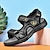 ieftine Sandale Bărbați-Bărbați Sandale Sandale de moda Sandale din piele Sandale de drumeții în aer liber Sandale de Sport Plimbare Încălțăminte în amonte Casual Stiluri de Plajă Zilnic Plajă Piele Nappa Tăiați volantul