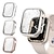 abordables Coques de montre connectée-3 paquet Boîtier de montre avec protecteur d&#039;écran Compatible avec Apple Watch Ultra 49mm / Series 8 7 41mm 45mm / Series 6 5 4 SE 40mm 44mm / Series 3 2 1 38mm 42mm Tout autour de la protection HD