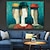 cheap People Paintings-Oil Painting Hand Painted Horizontal Abstract People Modern Rolled Canvas (No Frame)