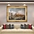cheap Famous Paintings-Handmade Oil Painting Canvas Wall Art Decoration Italian Classical Paintings Canaletto Boat racing on the Grand Canal for Home Decor Rolled Frameless Unstretched Painting
