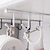 voordelige Haken &amp; bevestiging-ijzer 6 haken opbergplank garderobekast metaal onder planken mok bekerhanger badkamer keuken organizer hangende rekhouder