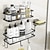 cheap Shower Caddy-Shower Caddy Shower Storage, 2pcs Adhesive Shower Rack, Shower Shelf, No Drilling Rustproof Stainless Steel Shower Organizer For Inside Shower &amp; Kitchen Storage (Matte Black)