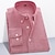 cheap Men&#039;s Dress Shirts-Men&#039;s Dress Shirt Oxford Shirt Black White Pink Long Sleeve Plaid Square Neck Spring &amp;  Fall Wedding Outdoor Clothing Apparel Button-Down