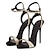 cheap Women&#039;s Sandals-Women&#039;s Heels Sandals Sexy Shoes Stilettos Ankle Strap Sandals Party Daily Summer Lace-up High Heel Open Toe Sexy Patent Leather Lace-up Black Gold