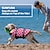billige Hundetøj-ripstop hunderedningsvest sikkerhed kæledyr flotation redningsvest med reflekterende striber og redningshåndtag justerbart hvalpelivredder badedragt til små mellemstore hunde