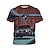 abordables t-shirts 3d pour garçon-motif de lettre de mode imprimé t-shirt à manches courtes mode 3d chemises colorées imprimées pour garçons et filles