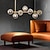 voordelige Spoetnik-ontwerp-led-hanglamp 25,5" 7-lichts bolontwerp geometrische vormen inbouwlampen metaal spoetnik lineair geometrisch geschilderde afwerkingen hedendaagse kroonluchters 110-240v
