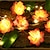 Χαμηλού Κόστους LED Φωτολωρίδες-ηλιακά φωτιστικά κορδονιού λωτού 2m 20leds αδιάβροχη γιρλάντα εξωτερικού χώρου φωτιστικό κήπο λιμνούλα αυλή γιορτινή διακόσμηση φωτιστικό τοπίου (5 λουλούδια και 5 φύλλα)