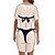 abordables Gráfico divertido-Vestido tipo pareo con camiseta de bikini para mujer