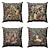 cheap Throw Pillows,Inserts &amp; Covers-Medieval Double Side Pillow Cover 4PC Lady Unicorn Decorative Cushion Case Pillowcase for Bedroom Livingroom Sofa Couch Chair