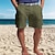 cheap Men&#039;s Bottoms-Men&#039;s Shorts Linen Shorts Summer Shorts Beach Shorts Plain Multi Pocket Straight Leg Short Comfort Breathable Linen / Cotton Blend Casual Daily Holiday Fashion Designer White Army Green