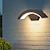 abordables luces de pared al aire libre-Aplique exterior 12w 24w arco moderno aplique exterior impermeable ip65 constante en exterior aplique negro adecuado para porche exterior patio jardín baño dormitorio ac85-265v