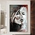 cheap People Paintings-Oil Painting Hand Painted Vertical People Abstract Portrait Modern Rolled Canvas (No Frame)