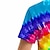tanie chłopięce koszulki 3D-Dzieci Dla chłopców Podkoszulek Trójnik Graficzny Wzór tie-dye Krótki rękaw Wycięcie pod szyją Dzieci Top Na zewnątrz Druk 3D Sport Moda Nowoczesne Lato Niebieski 2-13 lat