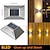 cheap Outdoor Wall Lights-2pcs LED Solar Wall Lamp Stainless Steel Square Courtyard Balcony Outdoor Waterproof Decorative Lamp Garden Enclosure Atmosphere Lamp
