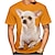 billiga nyhet roliga hoodies &amp; t-shirts-Djur Hund Chihuahua T-shirt Anime 3D Grafisk Till Par Herr Dam Vuxna Maskerad 3D-utskrift Ledigt / vardag