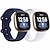 abordables Bracelets de montre Fitbit-2 Trousses Bracelet de montre connectée Compatible avec Fitbit Versa 3 Sense Silicone souple Montre intelligente Sangle Ajustable Boucle solo Femme homme Bracelet Sport Remplacement Bracelet