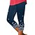 cheap Yoga Pants &amp; Bloomers-Women&#039;s Yoga Leggings Tummy Control Butt Lift Yoga Fitness Gym Workout High Waist Floral Capri Leggings Bottoms 1# 2# 3# Sports Activewear High Elasticity