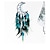 Недорогие Ловец снов-лунный ловец снов подарок ручной работы с голубым пером настенный декор искусство колокольчики индийский стиль автомобиль подвесной домашний кулон, 15x51cm/5.9&#039;&#039;x20&#039;&#039;