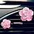 cheap Car Pendants &amp; Ornaments-2 Pcs Creative Fashion Camellia Car Air Outlet Perfume Clip Air Freshener for Car Girl Gift