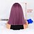 cheap Synthetic Trendy Wigs-Synthetic Wig Straight Natural Straight Neat Bang Machine Made Wig 14 inch Bright Purple Synthetic Hair Women&#039;s Soft Adjustable Classic Purple