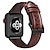 baratos Pulseiras de Apple Watch-Pulseira de couro Compatível com Pulseira Apple Watch 38mm 40mm 41mm 42mm 44mm 45mm 49mm Ajustável Mulheres Homens Couro Legitimo pulseira de substituição para iwatch Ultra 2 Series 9 8 7 SE 6 5 4 3