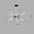 billige Lysekroner-80 cm dæmpbar sputnik design klynge design lysekrone metal lagdelt sputnik geometrisk malet finish ø nordisk stil 85-265v