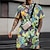 billiga Skjortuppsättningar för män-Herr Skjorta Skjorta set Hawaii skjorta Blommig Grafiska tryck Löv Nedvikt Rodnande Rosa Grön Utomhus Gata Kort ärm Mönster Kläder Mode Streetwear Designer Mjukt