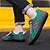 billiga Herrsneakers-Herr Sneakers Komfortskor Ledigt Utomhus Dagligen Imitationsläder Andningsfunktion Loafers Grågrön Svart Vit Färgblock Sommar Vår