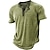billiga Casual T-shirts för män-Herr Henleytröja T-shirts Grafisk Nummer Henley 3D-tryck Utomhus Ledigt Kortärmad Button-Down Mönster Kläder Mode Designer Bekväm