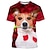 baratos novidades em moletons e camisetas engraçadas-Animal Cachorro Jack Russell terrier Japonesa/Curta Anime 3D Arte Gráfica Para Casal Homens Mulheres Adulto Baile de Máscaras Impressão 3D Casual / Diário