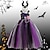 billige Film- og tv-kostumer-Heks Maleficent Tutu Tyl kjoler Pige Film Cosplay Fest Lys Lilla Lilla Barnets Dag Maskerade Kjole