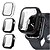 billiga Smartwatch-fodral-3-pack Klockfodral med skärmskydd Kompatibel med Apple Watch Ultra 49mm / Series 8 7 41mm 45mm / Series 6 5 4 SE 40mm 44mm / Series 3 2 1 38mm 42mm Allround skyddande HD Clear Härdat glas / Hård PC