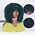cheap Synthetic Trendy Wigs-Synthetic Wig Deep Curly Afro Curly Neat Bang Machine Made Wig 12 inch fluorescent green Black / Dark Green Synthetic Hair Women&#039;s Soft Adjustable Classic Green