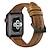 billiga Apple Watch-band-Läderband Kompatibel med Apple Watch klockband 38mm 40mm 41mm 42mm 44mm 45mm 49mm Justerbar Kvinnor män Äkta Läder Ersättningsurband för iwatch Ultra 2 Series 9 8 7 SE 6 5 4 3 2 1