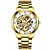 tanie Zegarki kwarcowe-męski zegarek kwarcowy z zestawem bransoletek luksusowy diamentowy zegarek biznesowy na co dzień kalendarz skórzane bransoletki męski zegarek zestaw podarunkowy