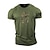 cheap Men&#039;s T-shirt-Men&#039;s Workout Shirt Running Shirt Tee Tshirt Short Sleeve Athletic Casual Breathable Quick Dry Soft Fitness Gym Workout Running Sportswear Activewear Dark Grey Army Green Red