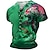 tanie męska koszulka typu henley-Męskie Podkoszulek Graficzny Zwierzę Tygrys Kołnierz stawiany Odzież Druk 3D Codzienny Sport Krótki rękaw Wiązanie Nadruk Moda Designerskie Zabytkowe